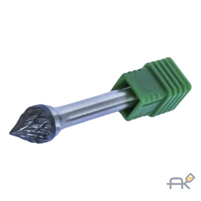 Шарошка коническая пикавытянутая по металлу(216 16мм.216 хвостовика 6мм).в пластиковом футляре (RF-617J1613)